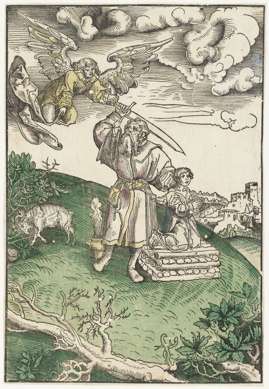 Abraham ofrer sin sønn Isak av Lucas Cranach