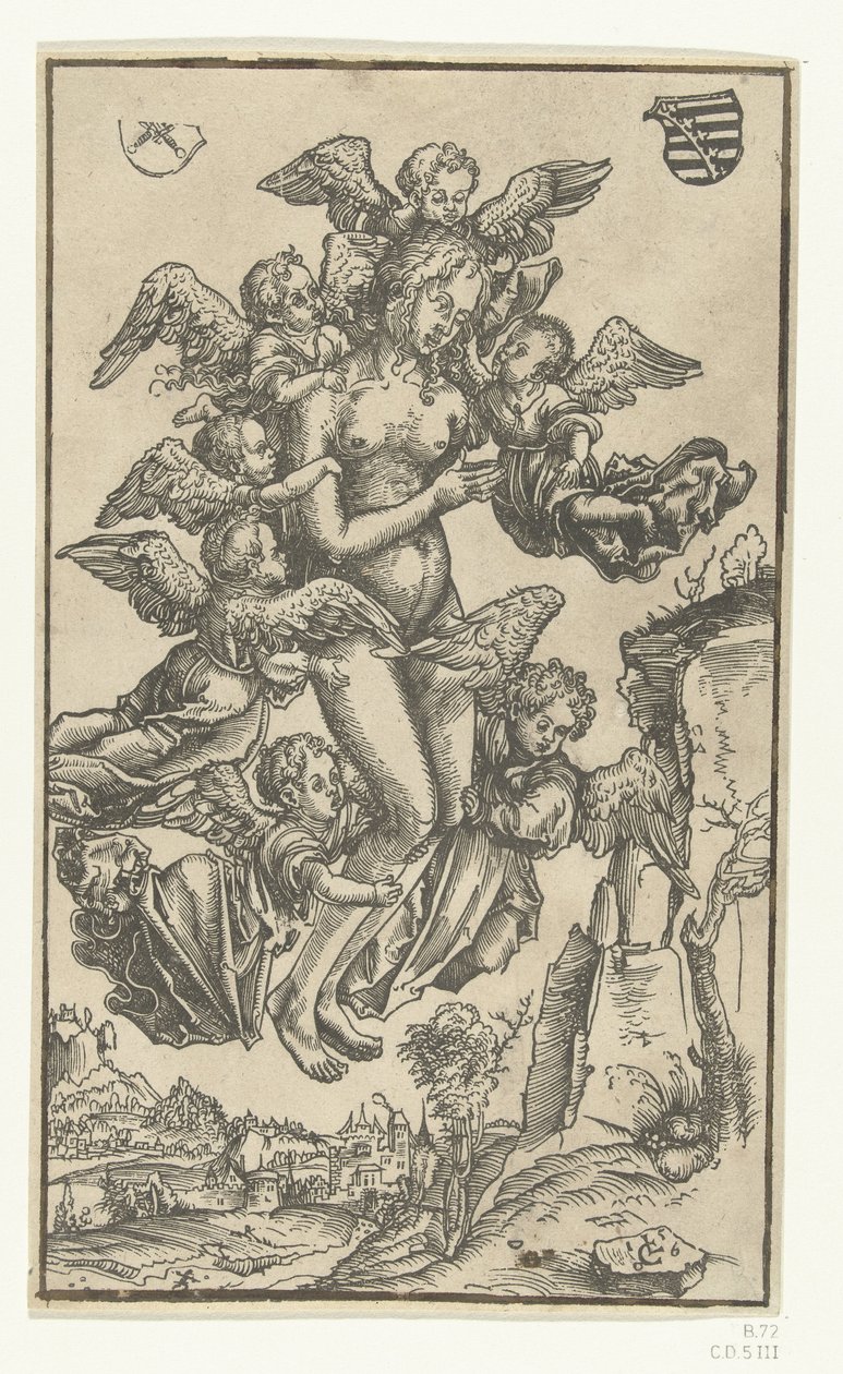 Maria Magdalenas himmelfart av Lucas Cranach