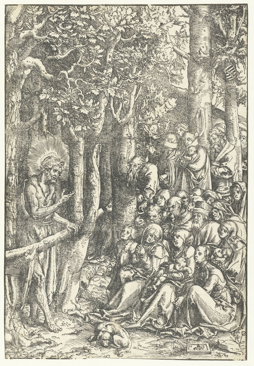 Døperen Johannes forkynner for folk av Lucas Cranach