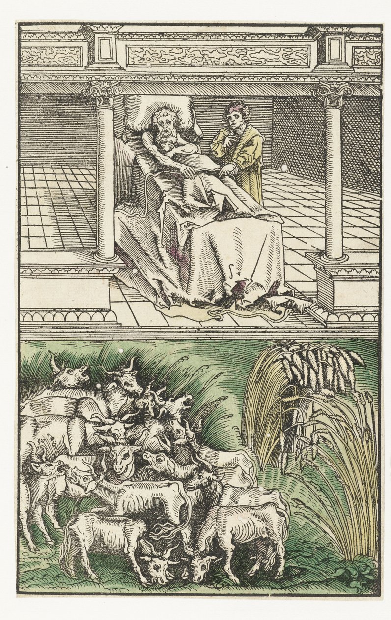 Josef tolker faraos drømmer av Lucas Cranach
