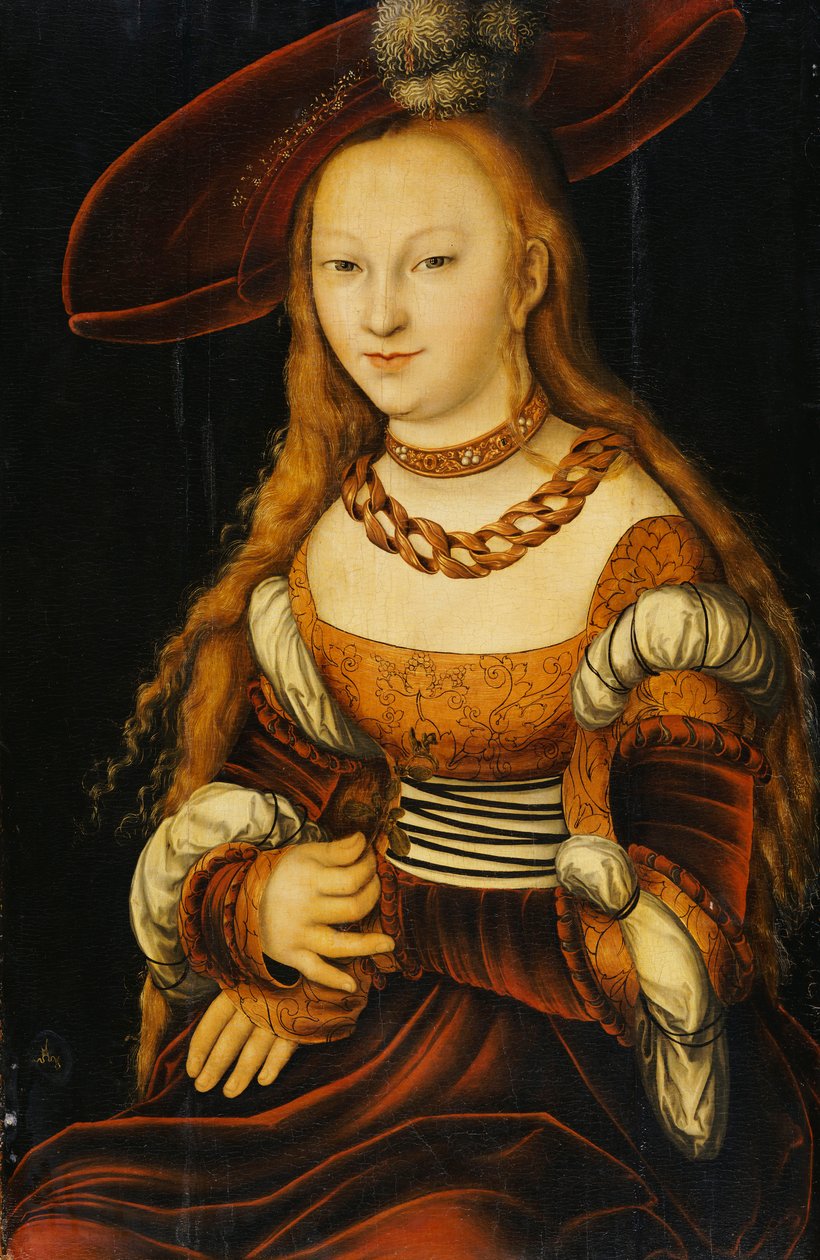 Portrett av en ung dame, ca. 1350 av Lucas Cranach