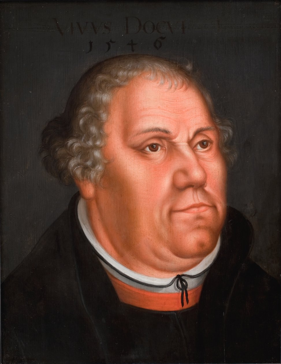 Portrett av Martin Luther (1483-1546) av Lucas Cranach d.Y.