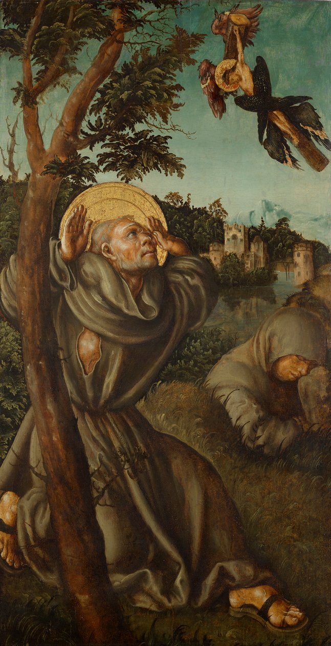 Stigmatisering av hl. Franziskus av Lucas Cranach d. Ä.