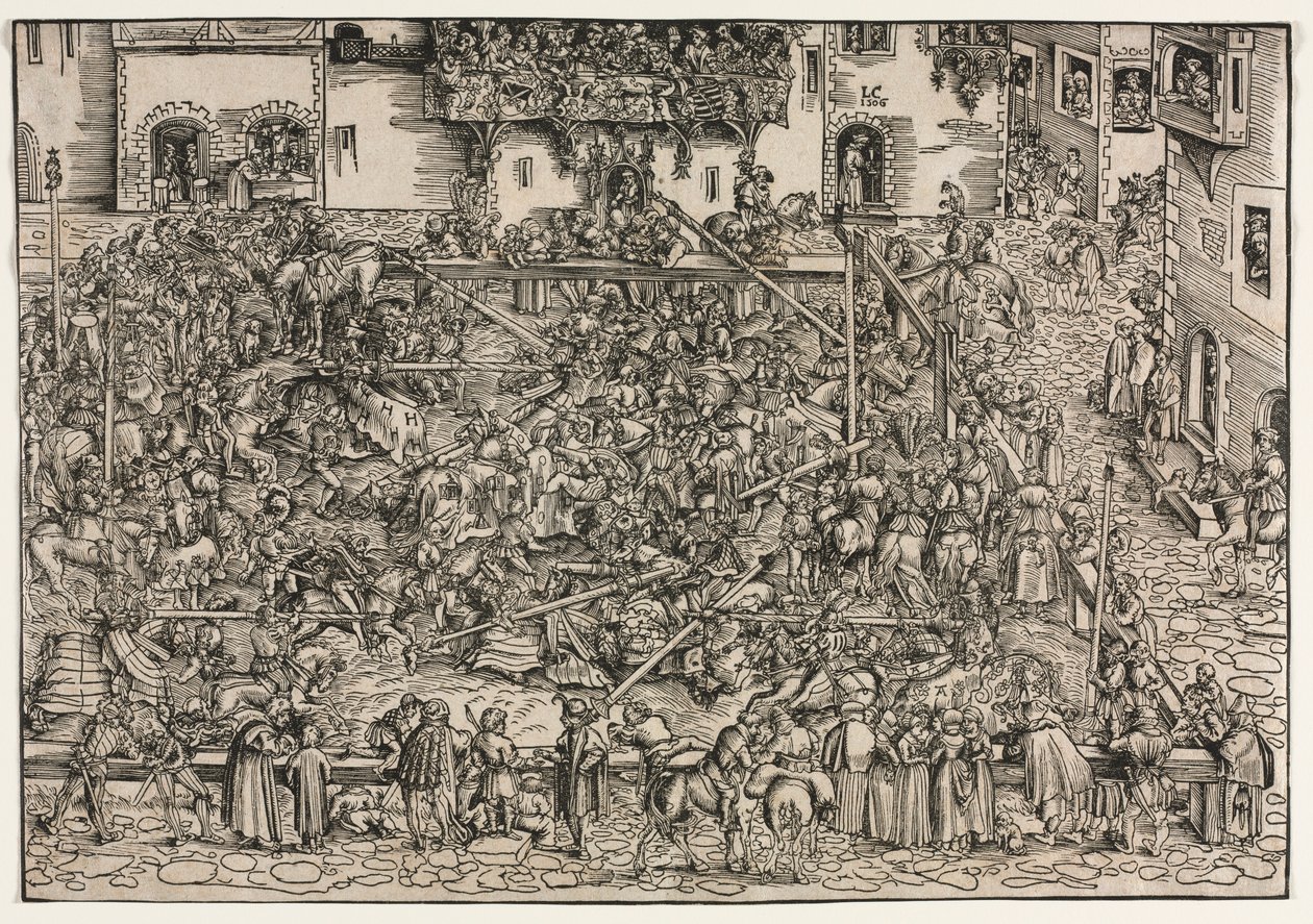 En turnering, 1506. av Lucas Cranach the Elder