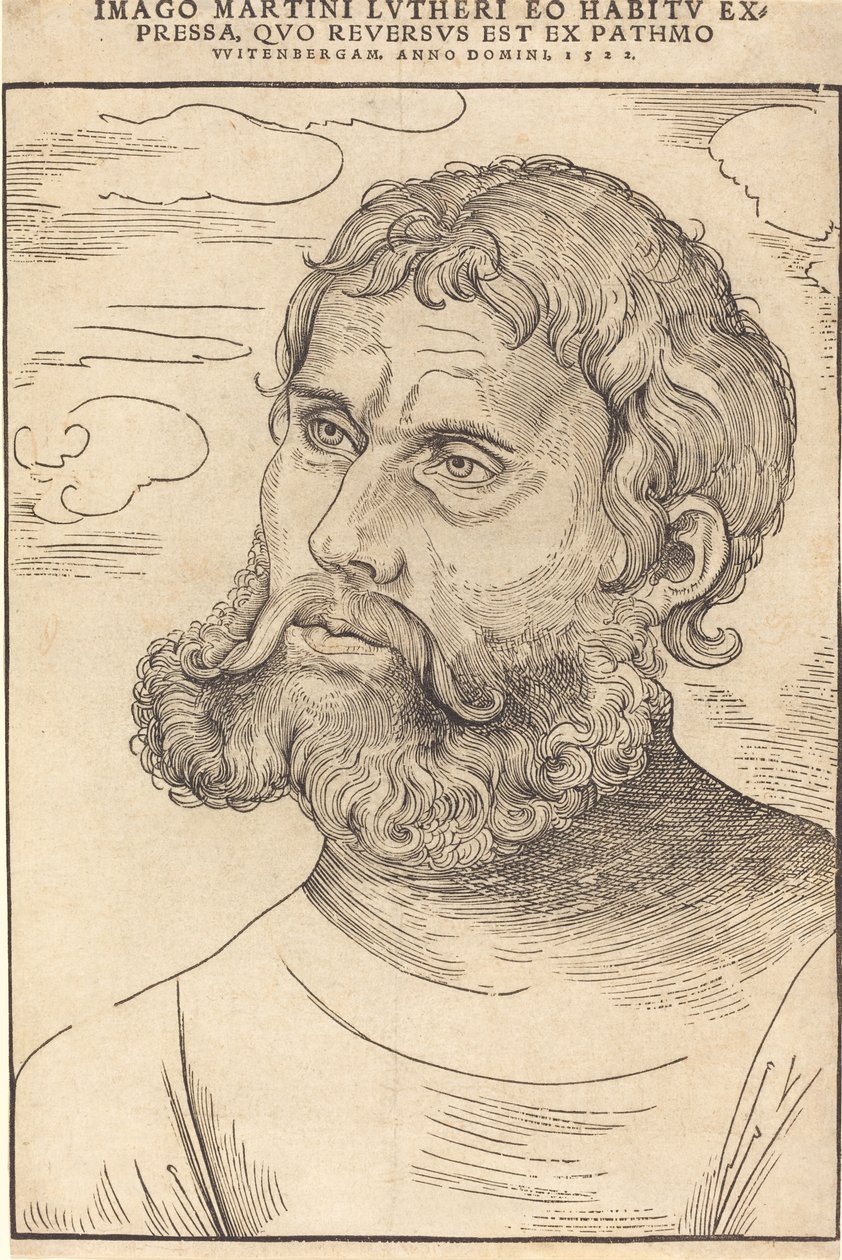Luther som "Junker Jorg" av Lucas Cranach the Elder