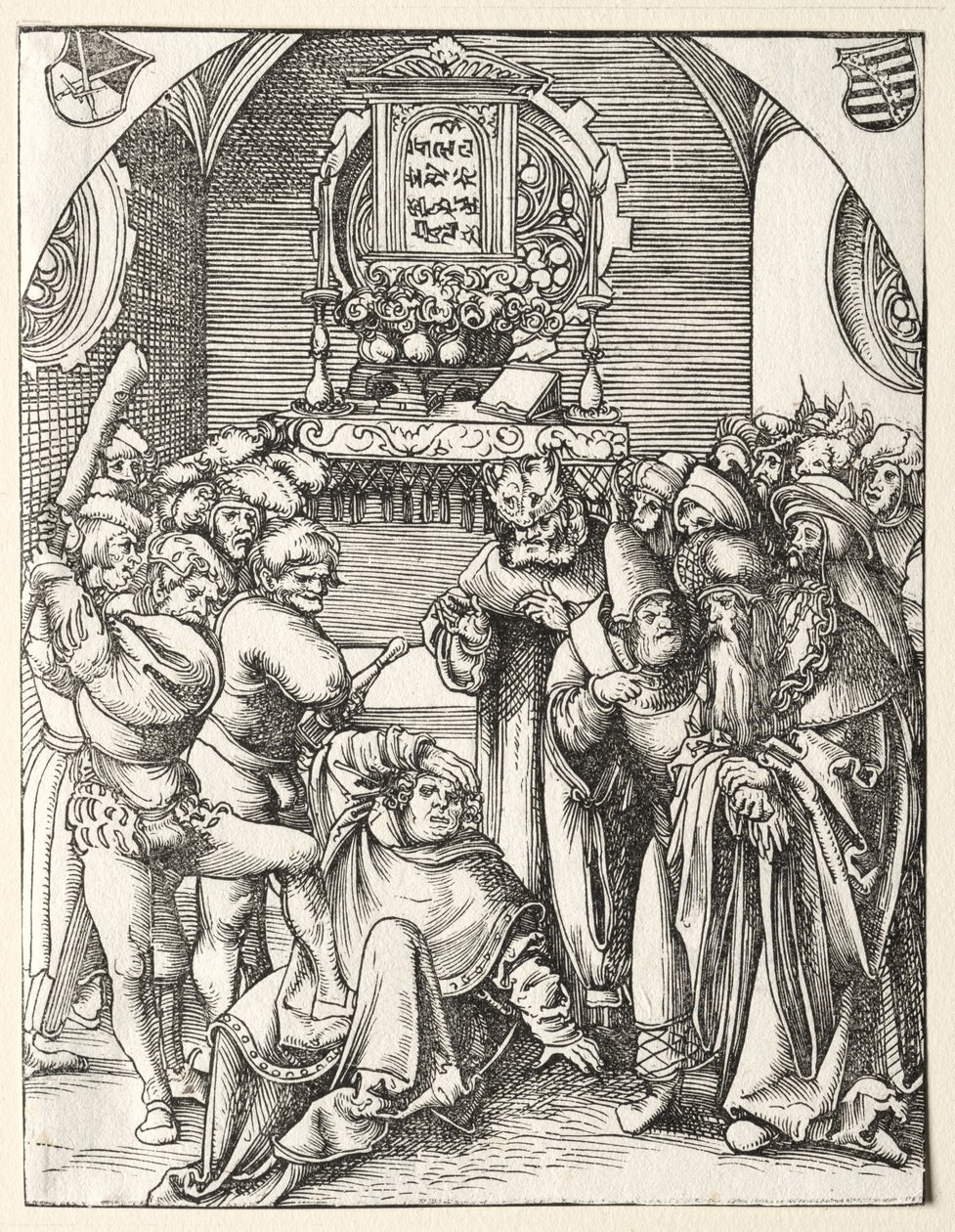 Martyrdøden til St. Judas Thaddeus. av Lucas Cranach the Elder