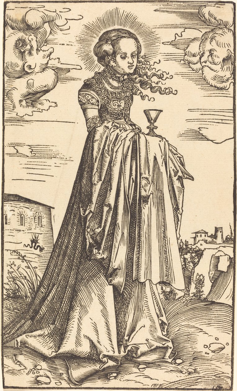 Den hellige Barbara av Lucas Cranach the Elder