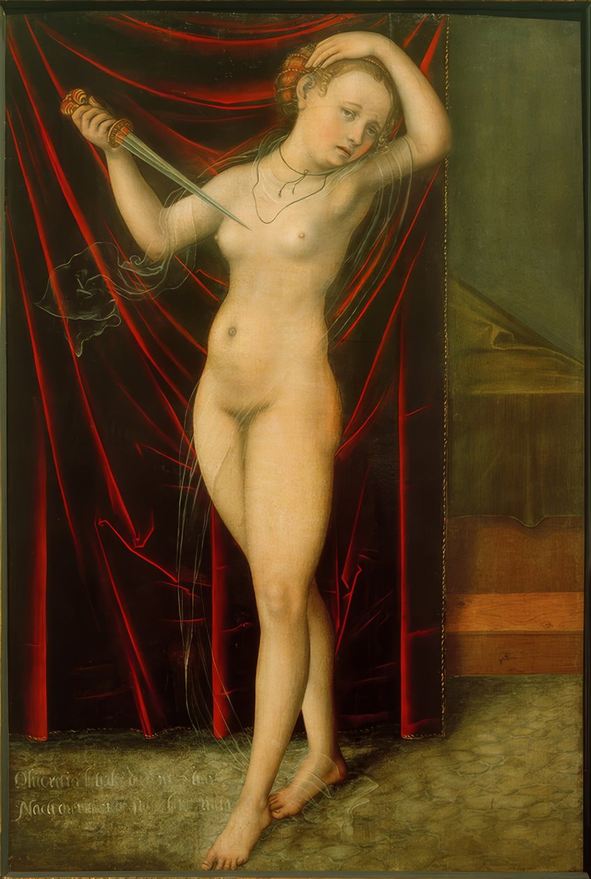 Lucretia selvmord av Lucas Cranach the Elder