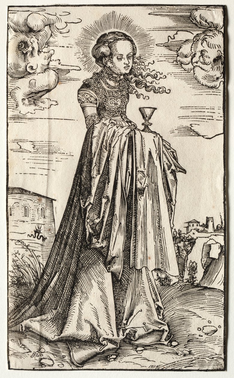 St. Barbara. av Lucas Cranach the Elder