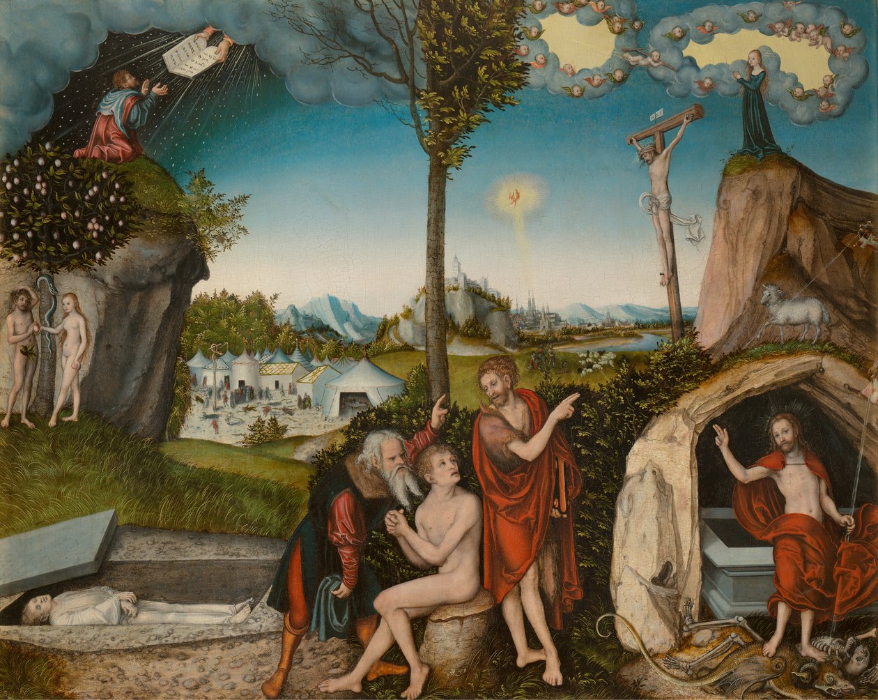 Menneskets fall og forløsning av Lucas Cranach the Elder