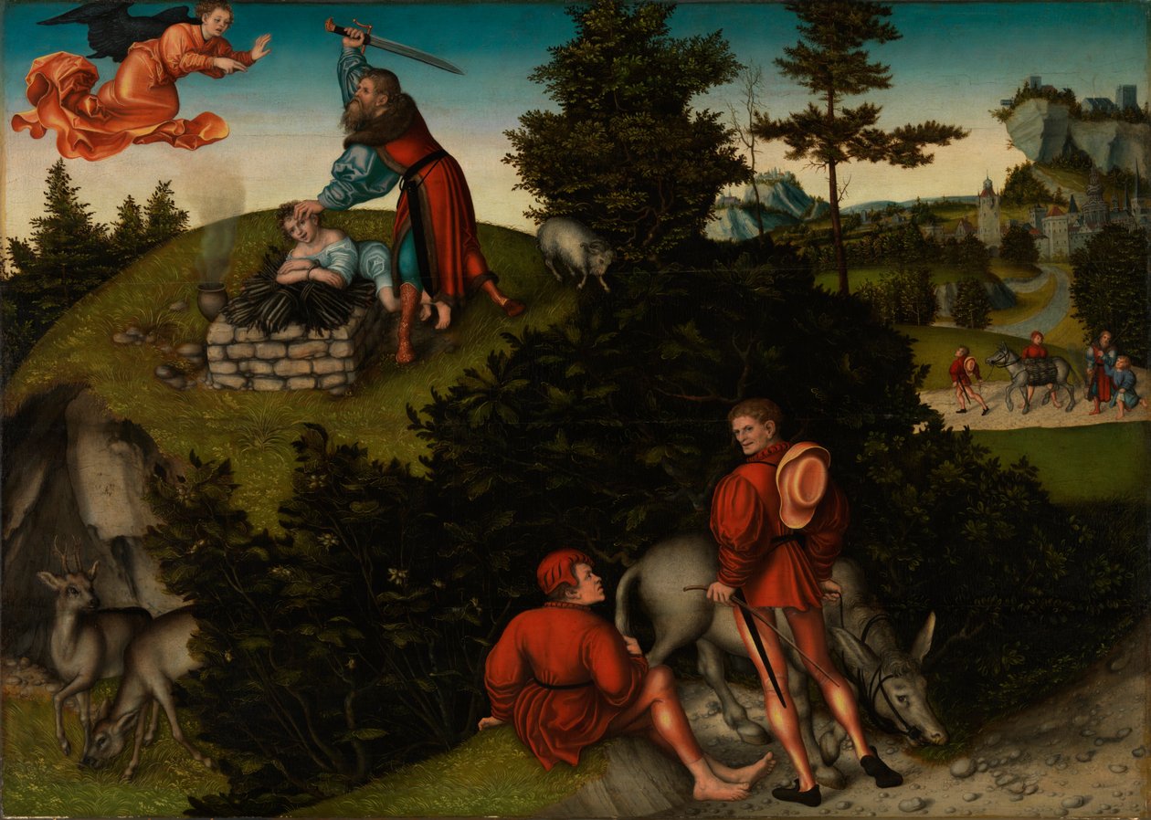 Offeret til Abraham av Lucas Cranach the Elder