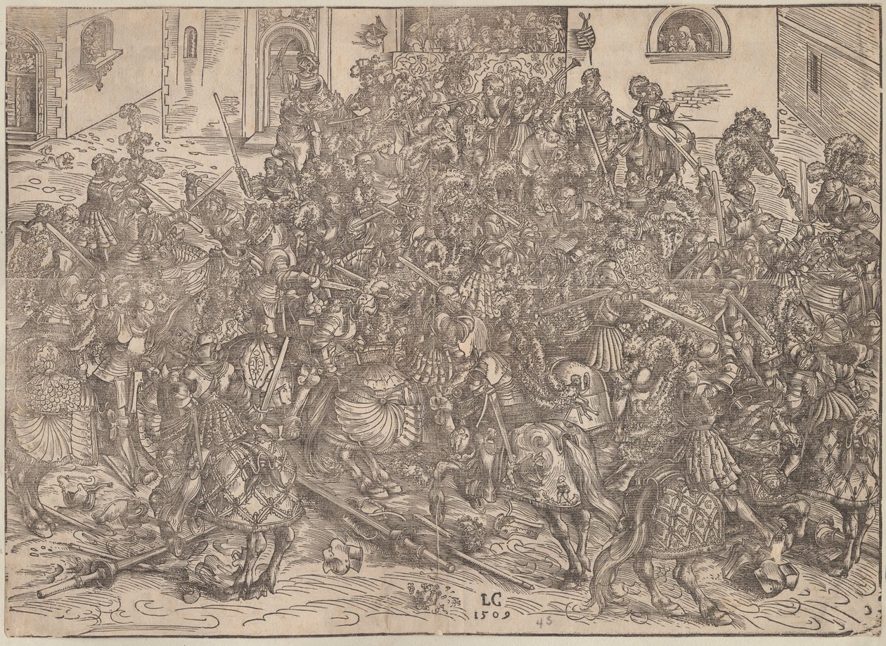 Turnering, 1509 av Lucas Cranach the Elder