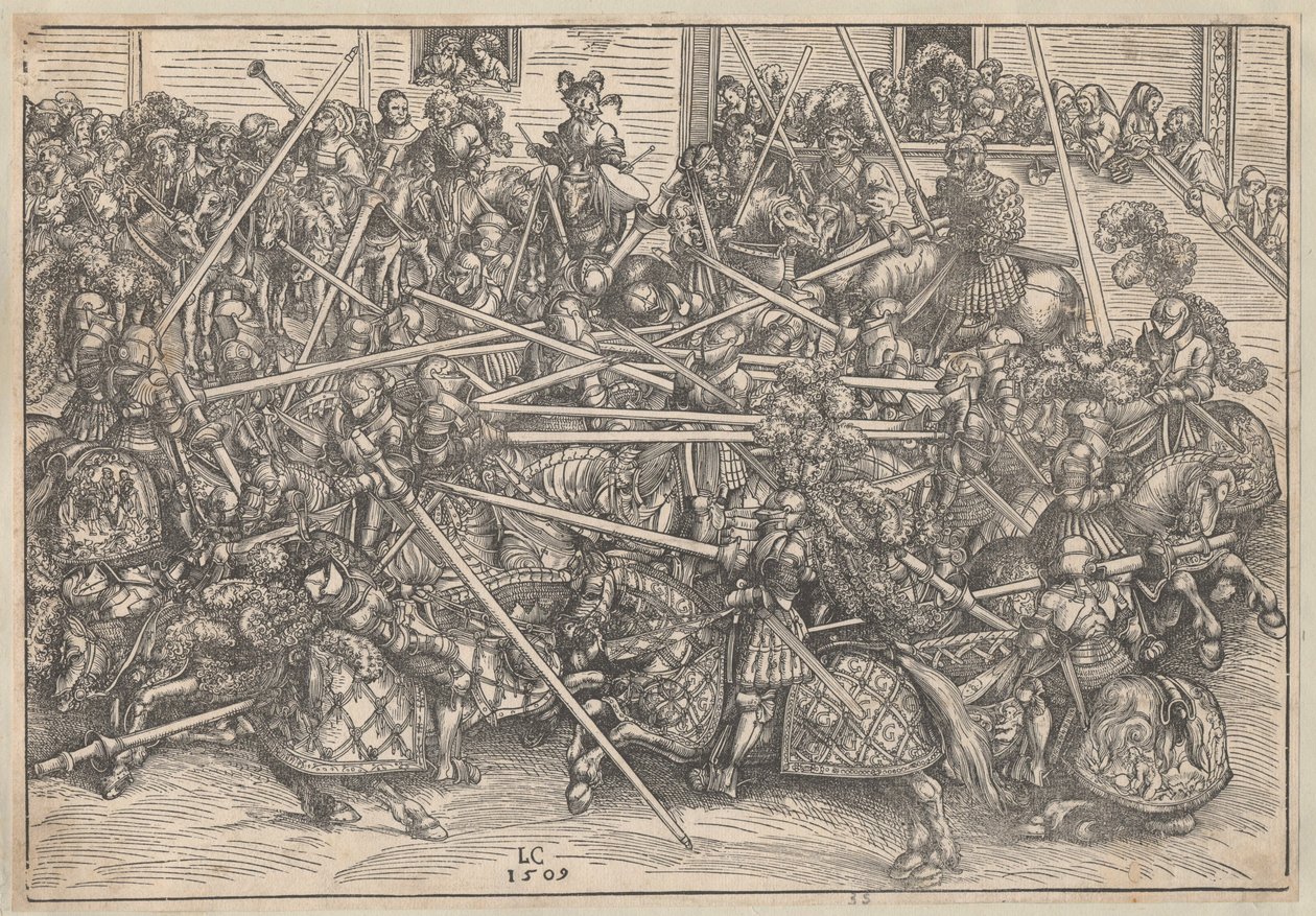Turnering, 1509 av Lucas Cranach the Elder