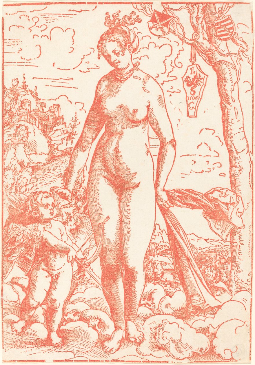 Venus og Amor av Lucas Cranach the Elder