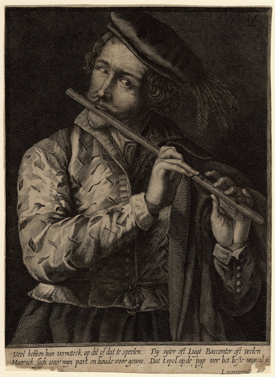 Fløytespilleren av Lucas Vorsterman the Elder