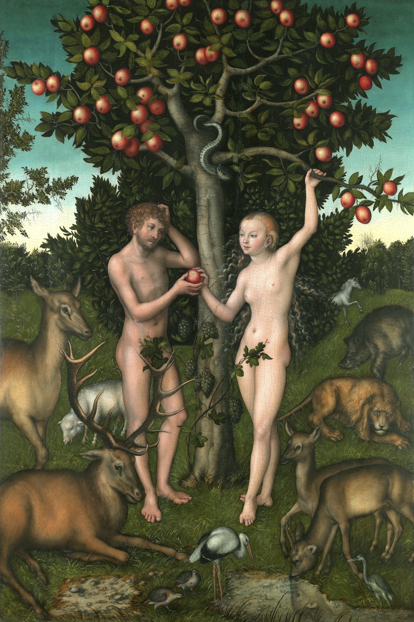 Adam og Eva av Lucas the Elder Cranach