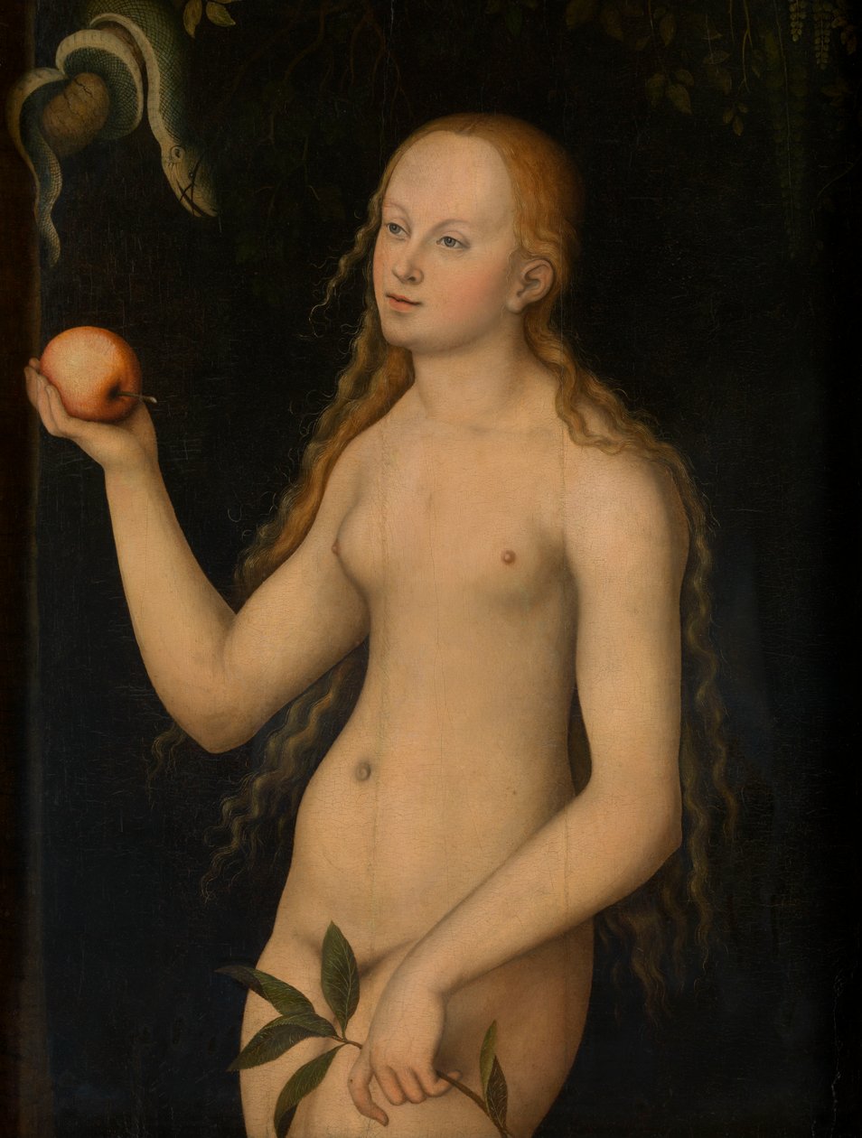Eve (olje på panel) av Lucas the Elder Cranach