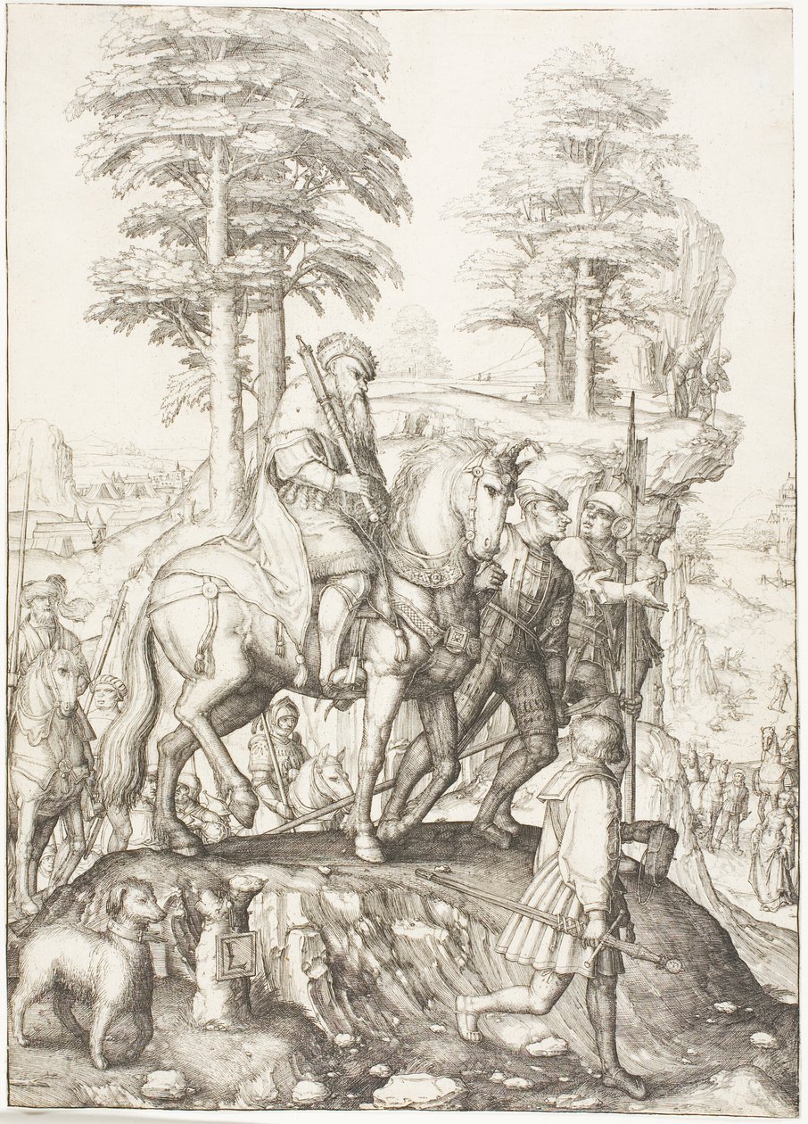 Abigail før David av Lucas van Leyden