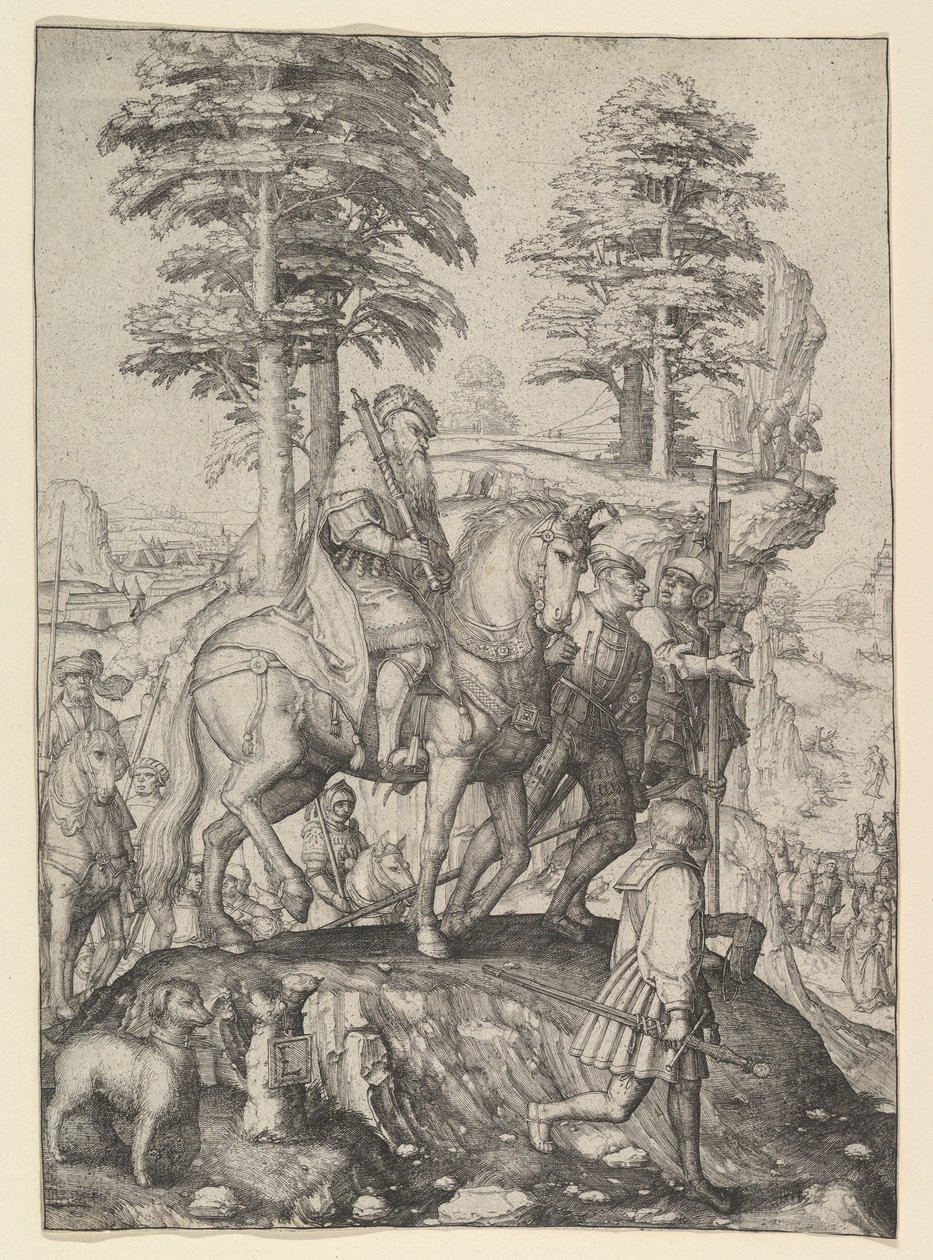 Abigail Før David, ca. 1507. av Lucas van Leyden