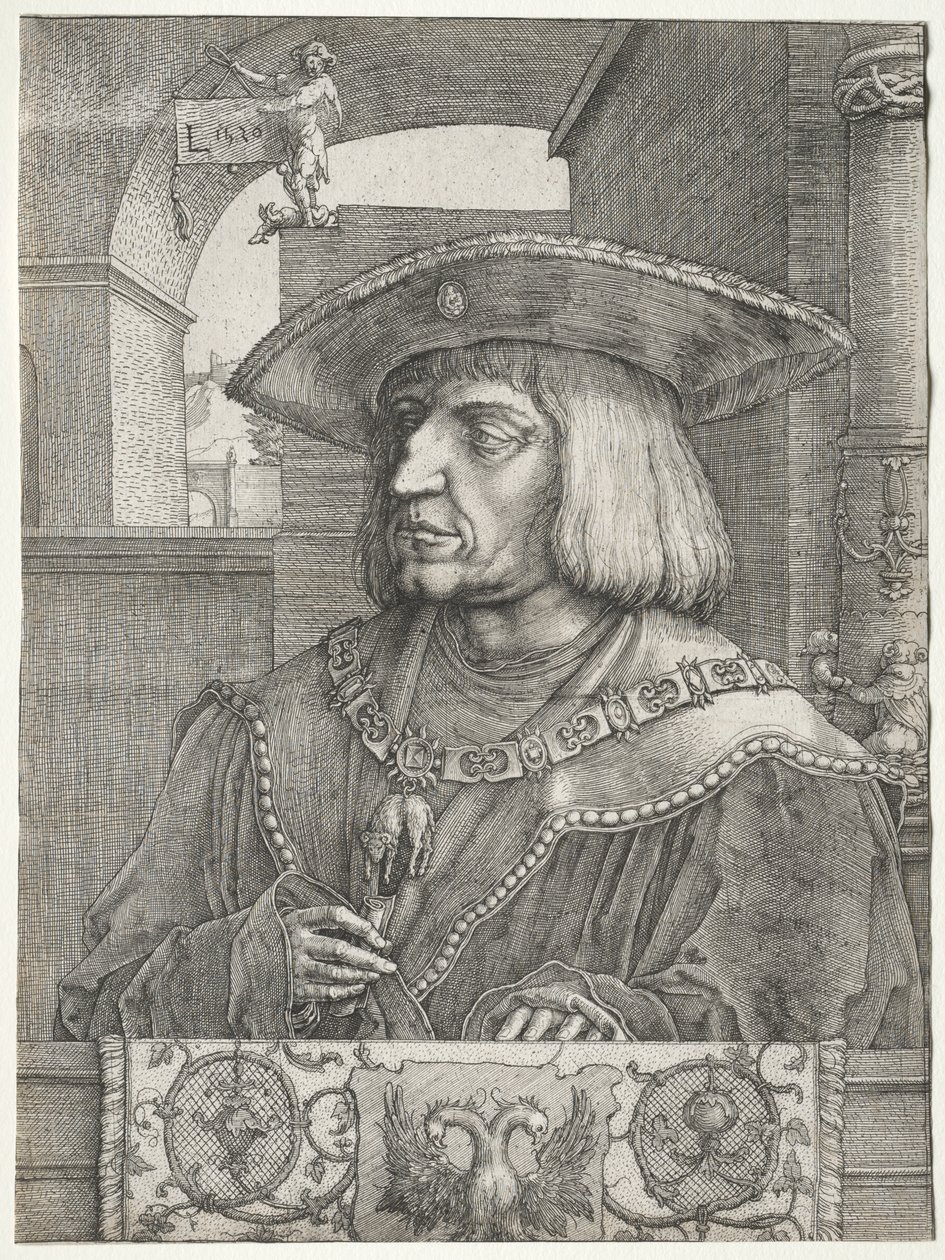 Keiser Maximilian I, 1520. av Lucas van Leyden