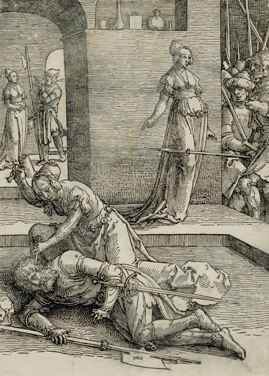 Jael dreper Sisera, 1515-19 av Lucas van Leyden