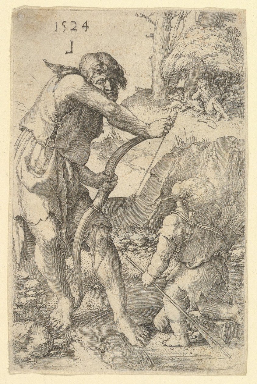 Lamech og Kain, 1524. av Lucas van Leyden
