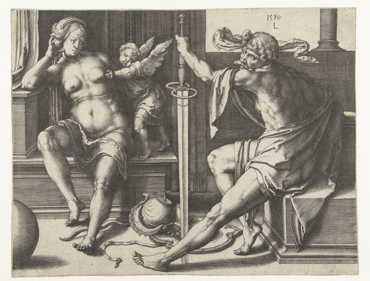 Mars, Venus i Amor av Lucas van Leyden