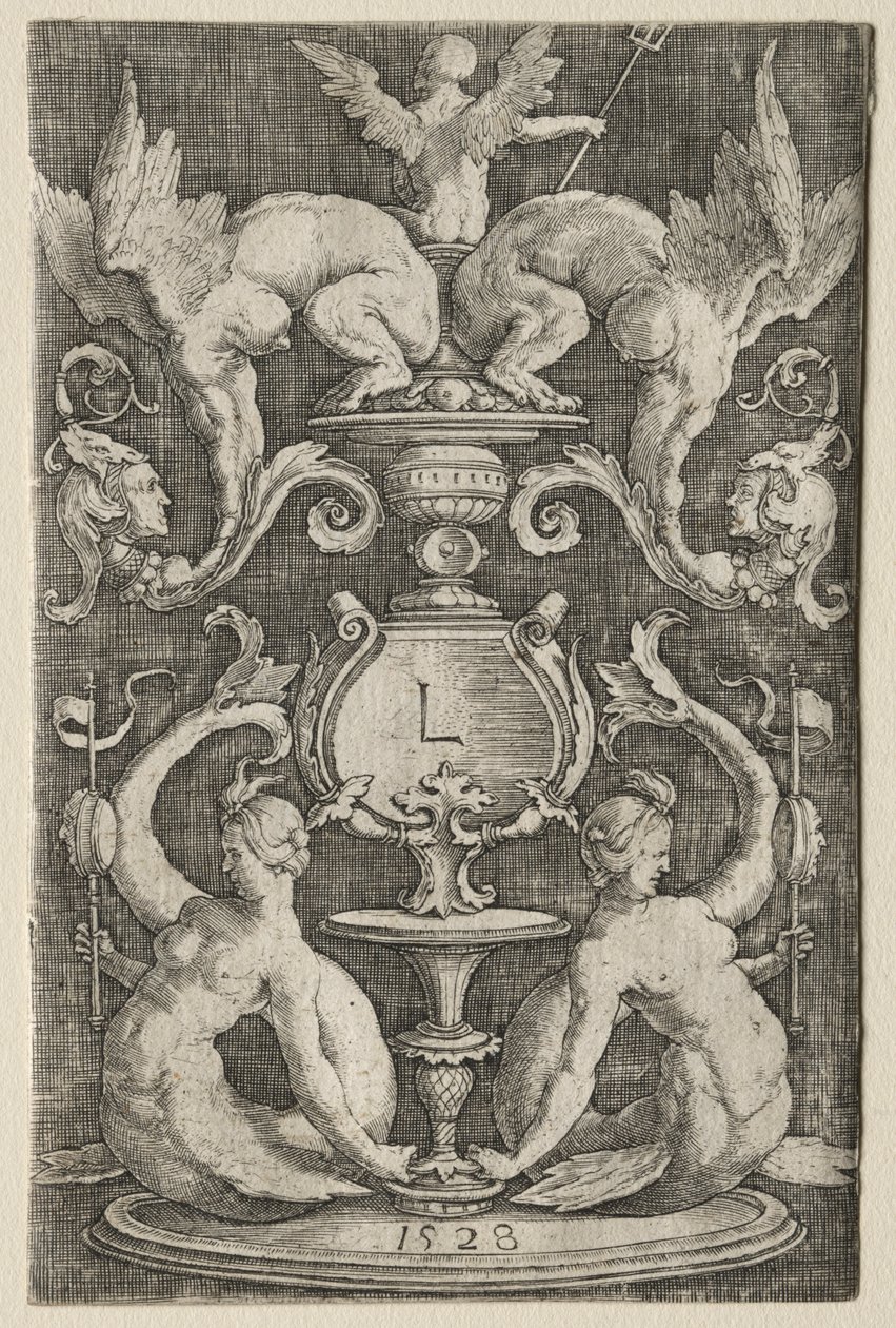 Panel of Ornament, 1528. av Lucas van Leyden