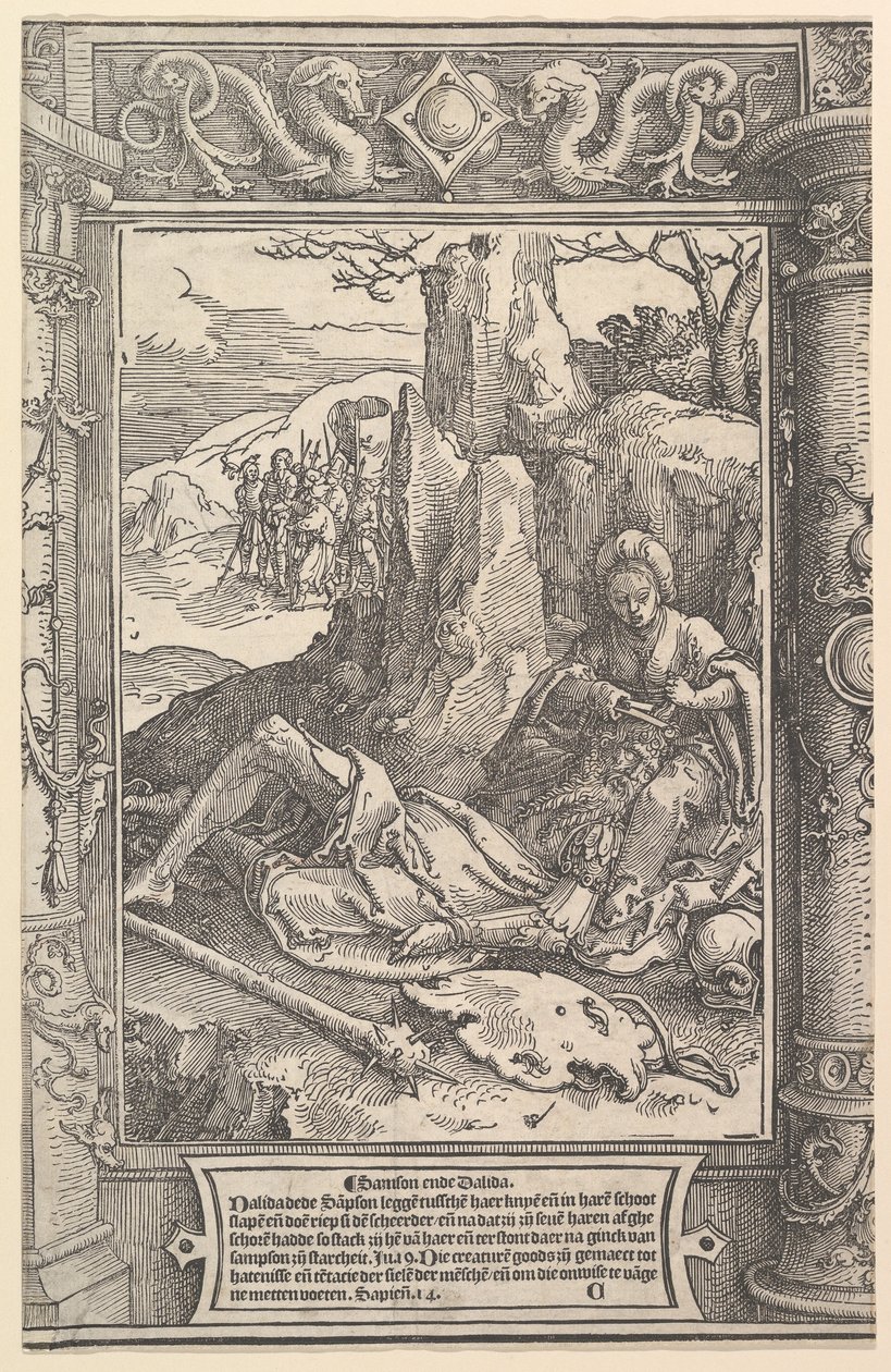 Samson og Delila, ca. 1517. av Lucas van Leyden