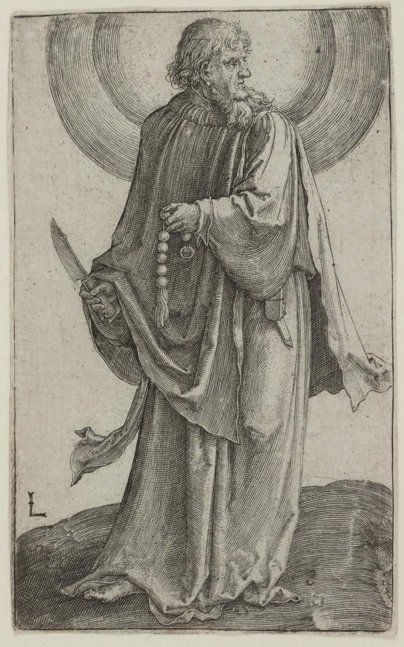 St. Bartholomew, ca. 1511 (gravering) av Lucas van Leyden