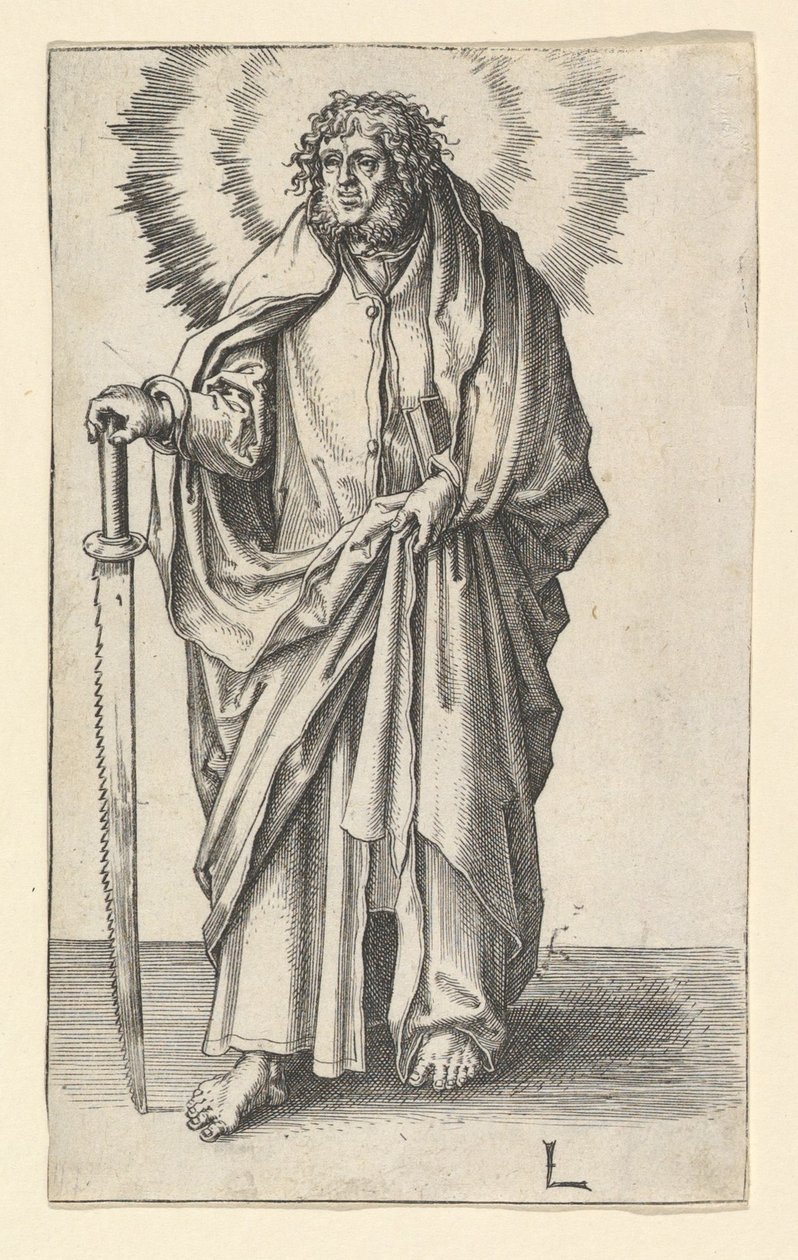 St. Simon, ca. 1510. av Lucas van Leyden