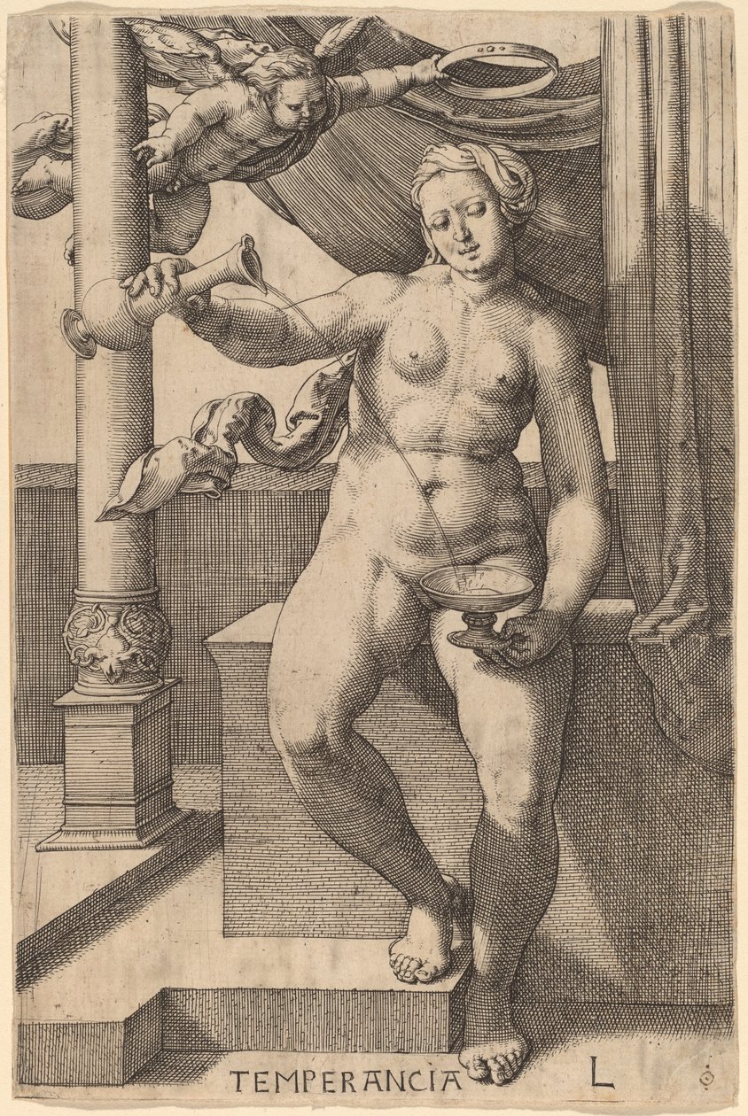 Temperancia (temperanse) av Lucas van Leyden