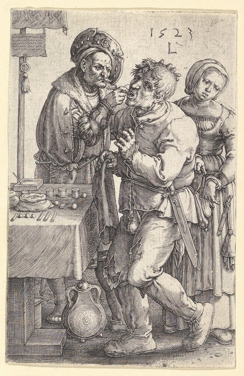 Tannlegen, 1523. av Lucas van Leyden