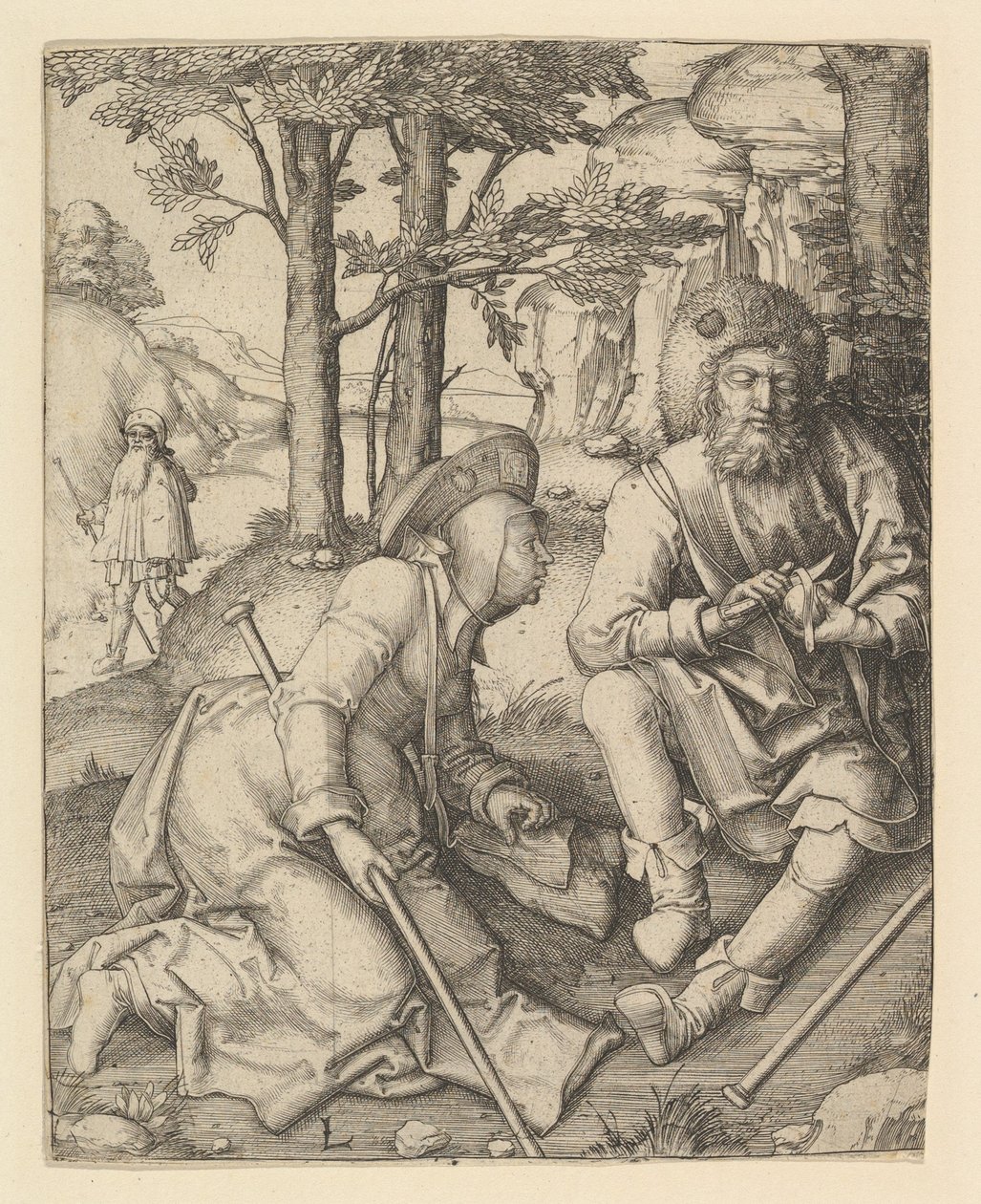 Pilegrimene, ca. 1508. av Lucas van Leyden