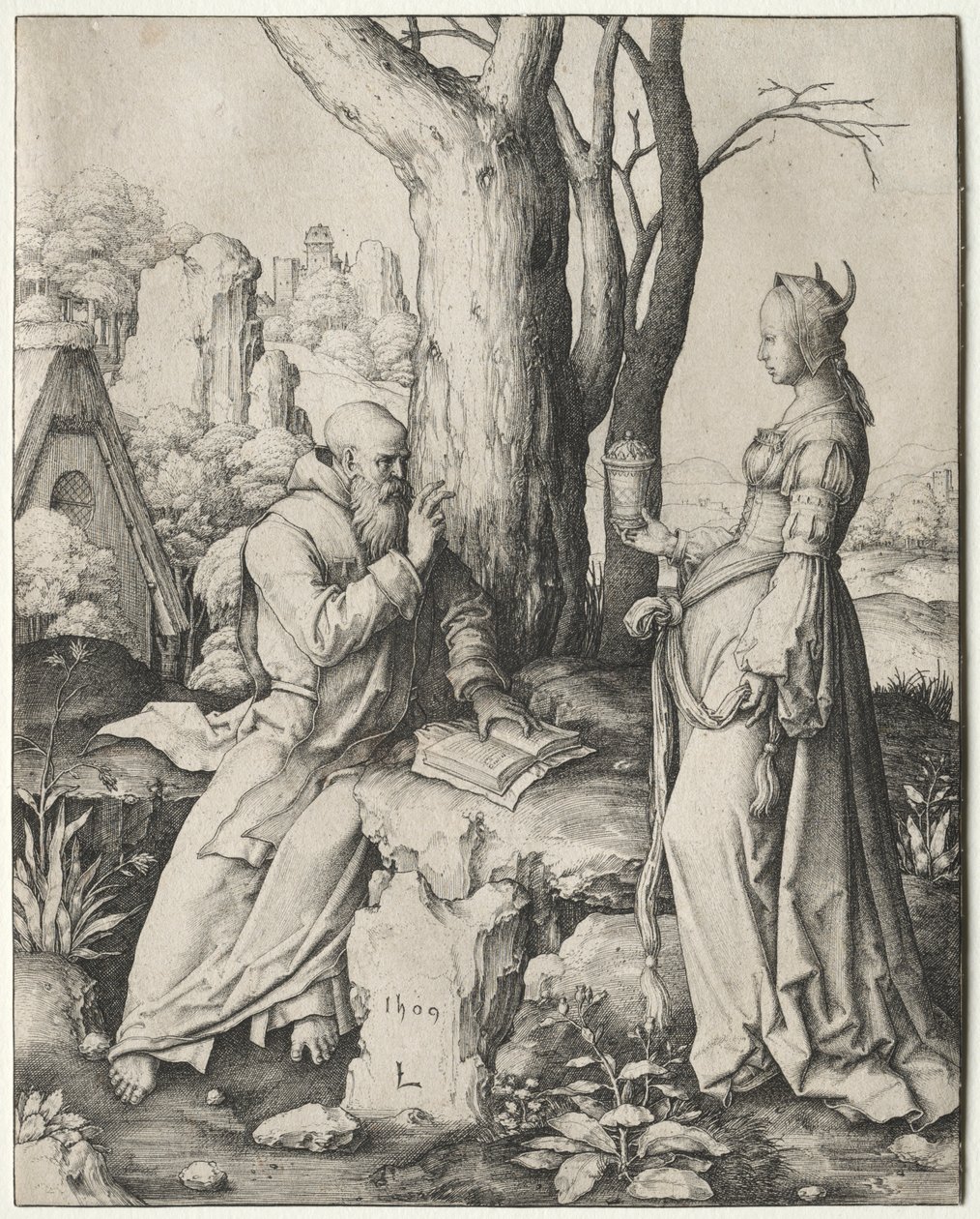 The Temptation of St. Anthony, 1509. av Lucas van Leyden