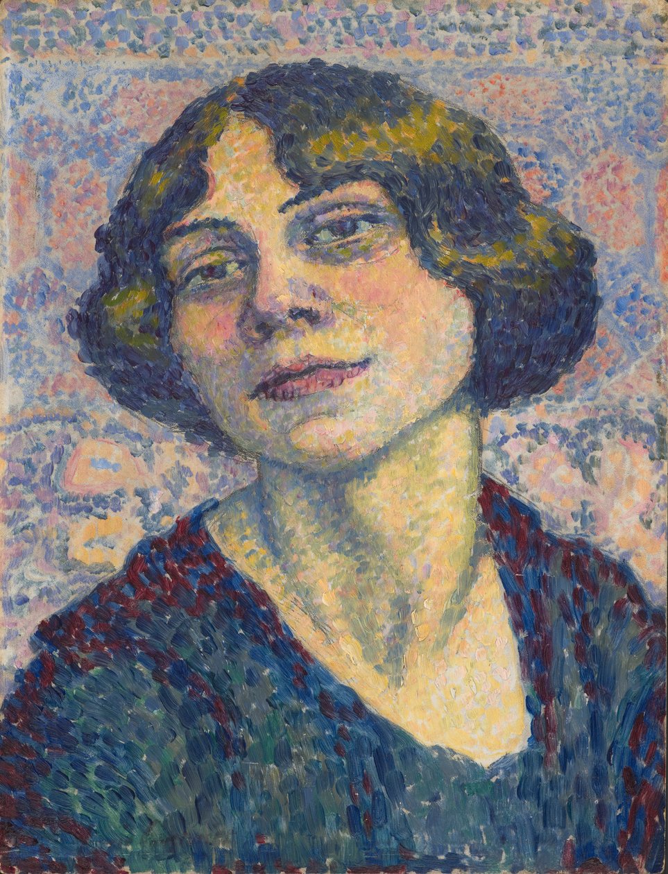 Selvportrett, ca. 1905-10 (olje på panel) av Lucie Cousturier