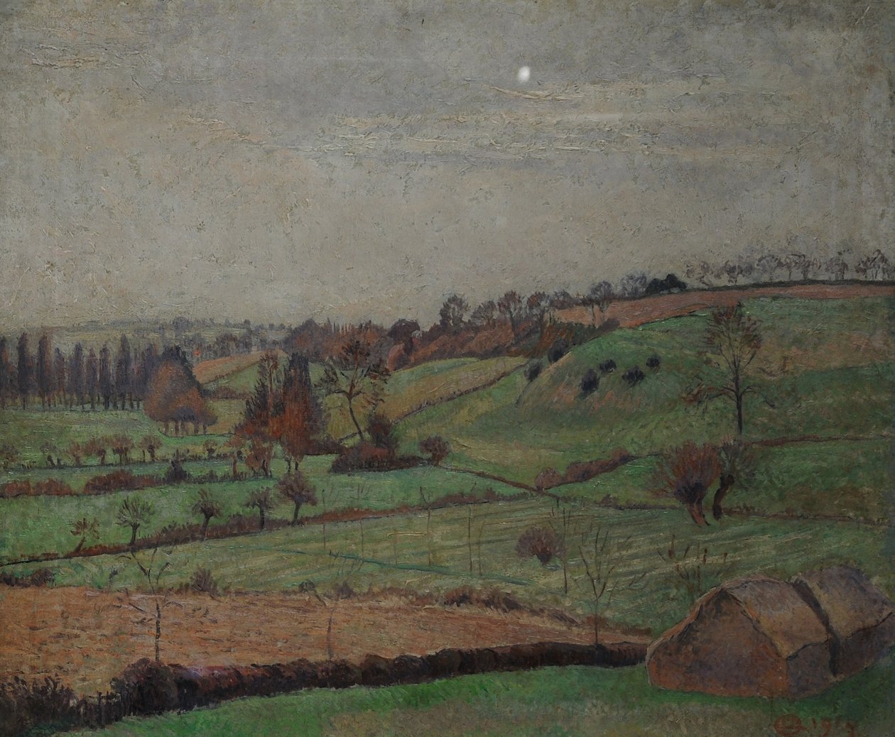 The Valley, Duton Hill, Elsenham, Essex, 1915 av Lucien Pissarro