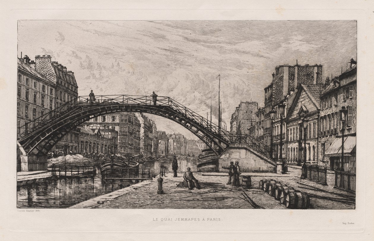 Quai Jemmapes i Paris av Lucien Gautier