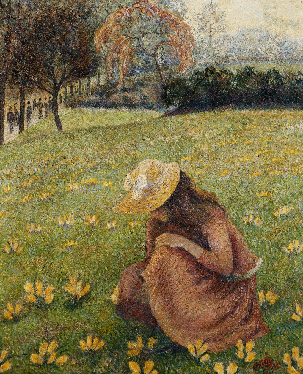 Krokus; Les Crocus av Lucien Pissarro