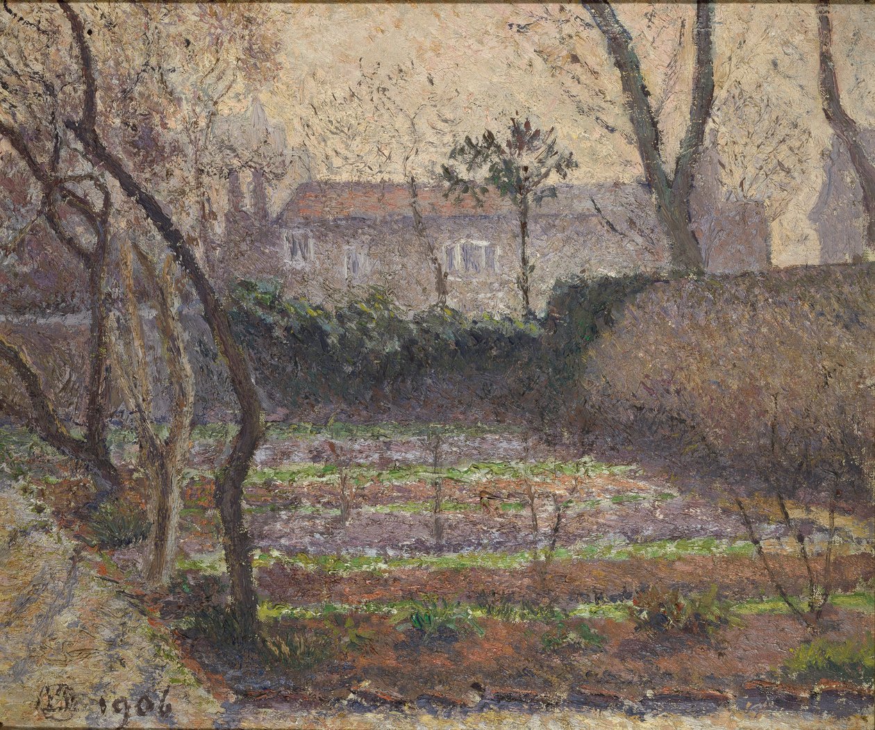 Hoar Frost, Chiswick, 1906 av Lucien Pissarro
