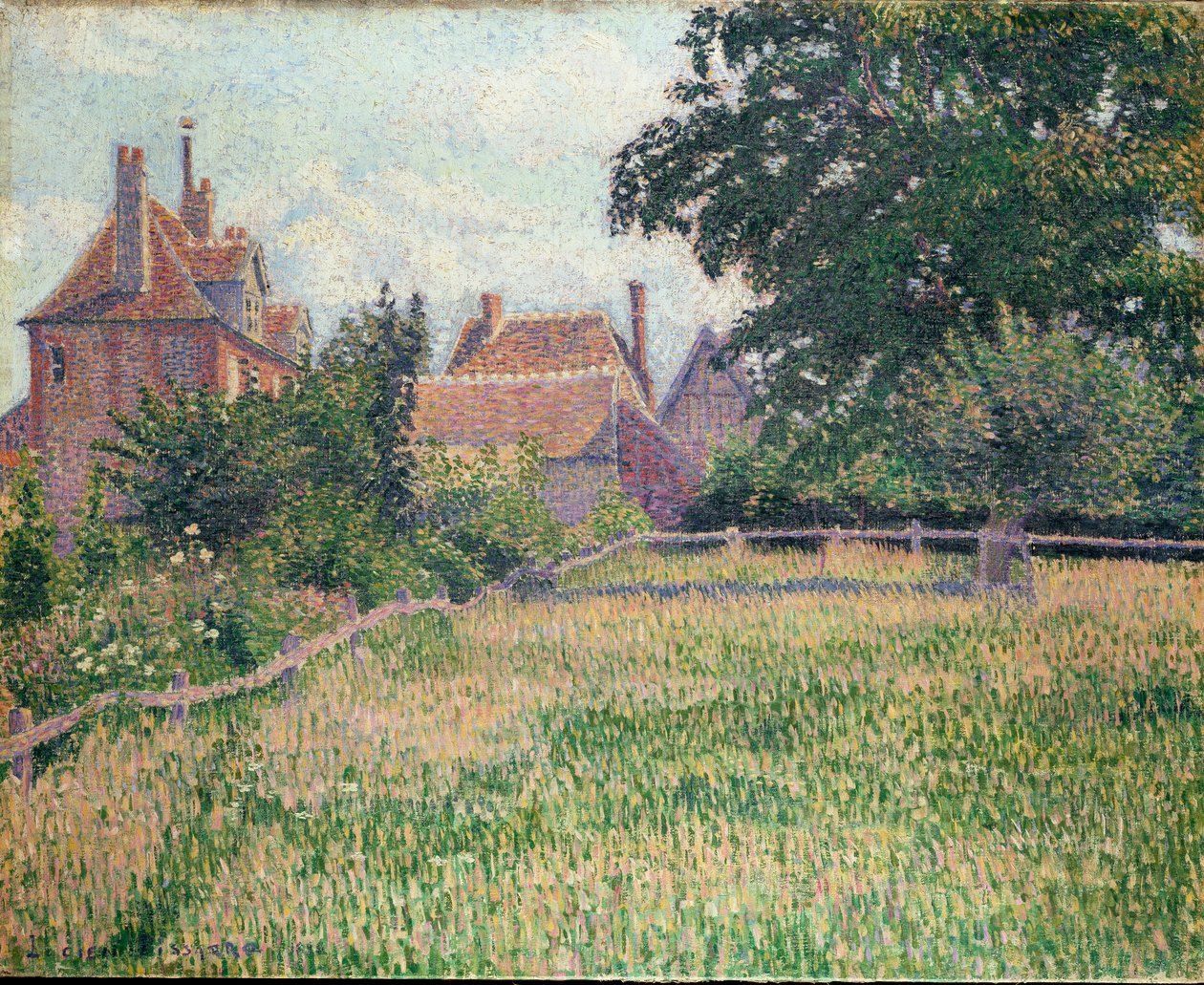 De døves hus, Eragny, 1886 av Lucien Pissarro