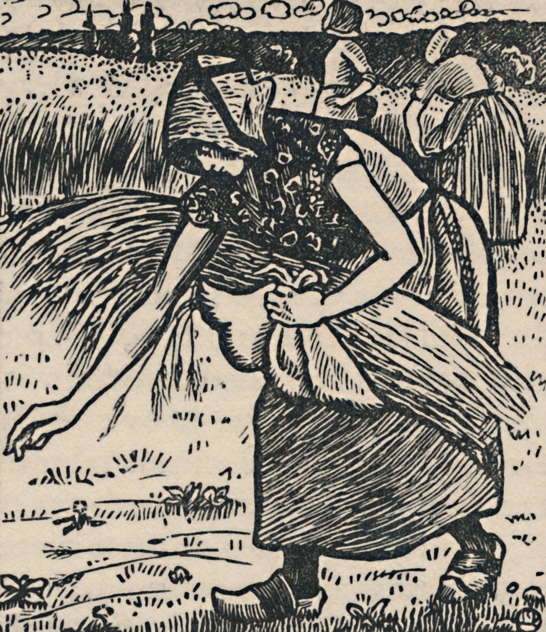 Ruth Gleaning, 1919 av Lucien Pissarro