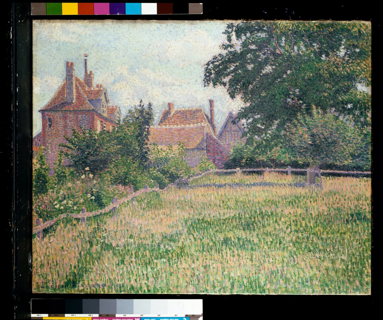 Den døve kvinnens hus, Eragny av Lucien Pissarro