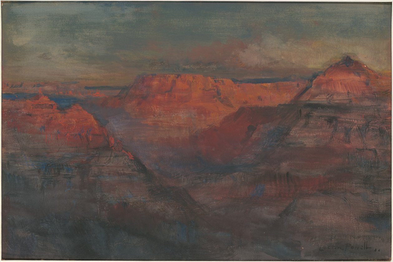 The Afterglow, Grand Canyon, Arizona av Lucien Whiting Powell