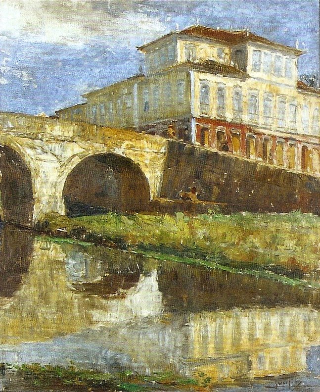 Utsikt over Sao Joao del-Rey av Lucilio de Albuquerque