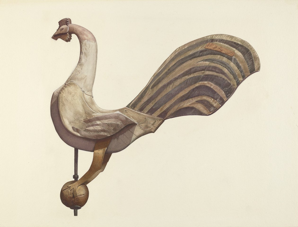 Rooster Weather Vane, 19351942. av Lucille Chabot