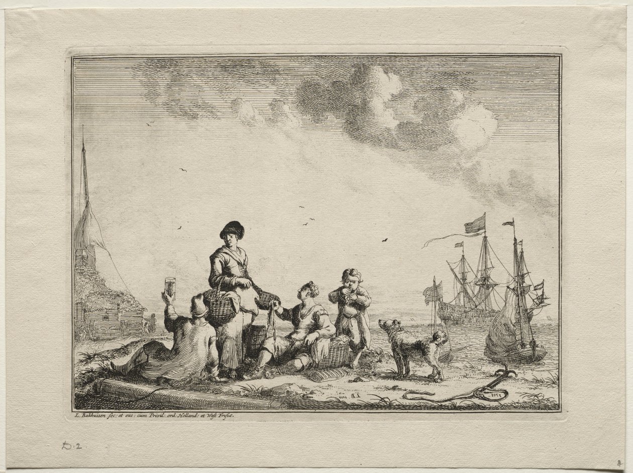 Fiskehandler, 1701. av Ludolf Backhuysen