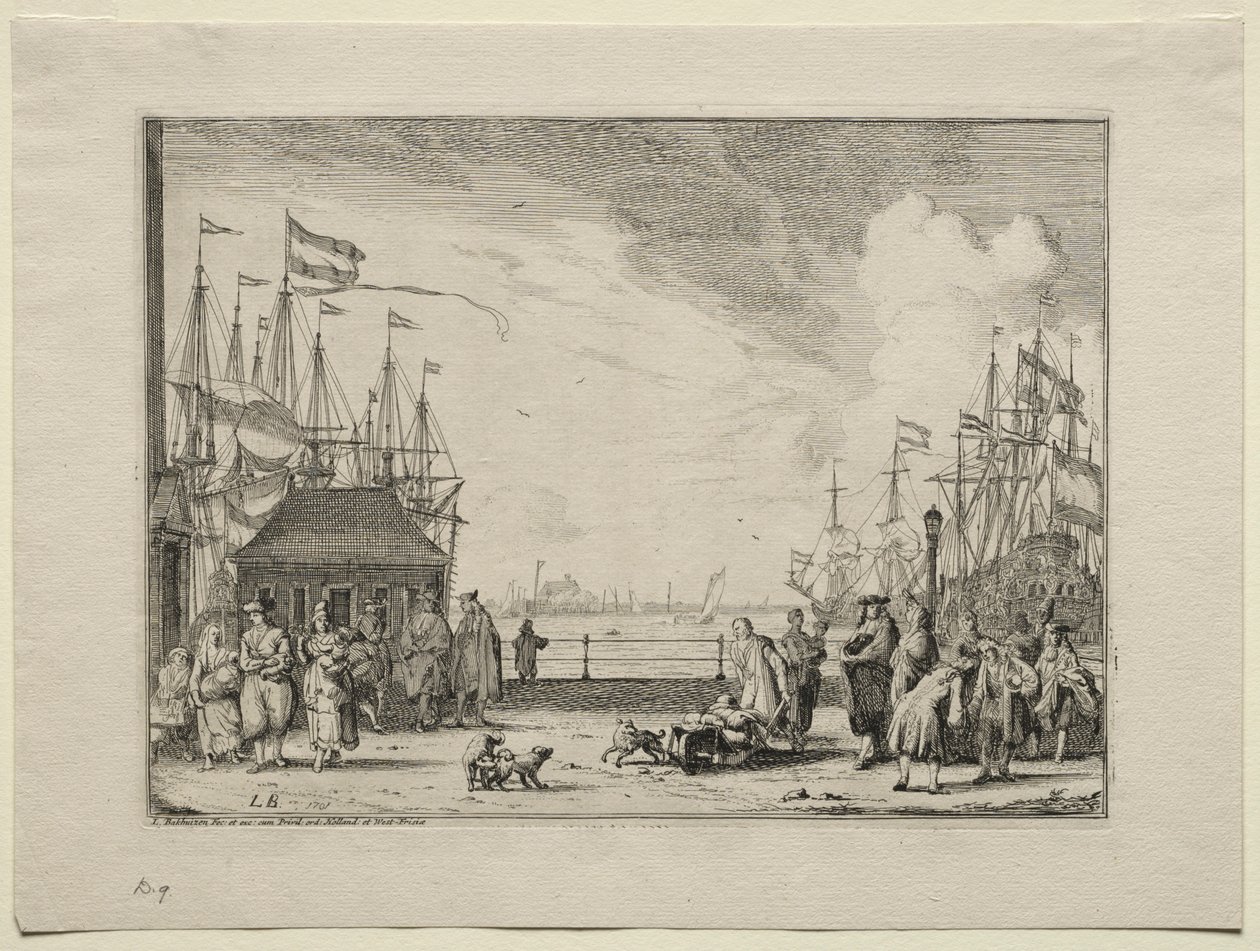 Havn i Amsterdam, 1701. av Ludolf Backhuysen