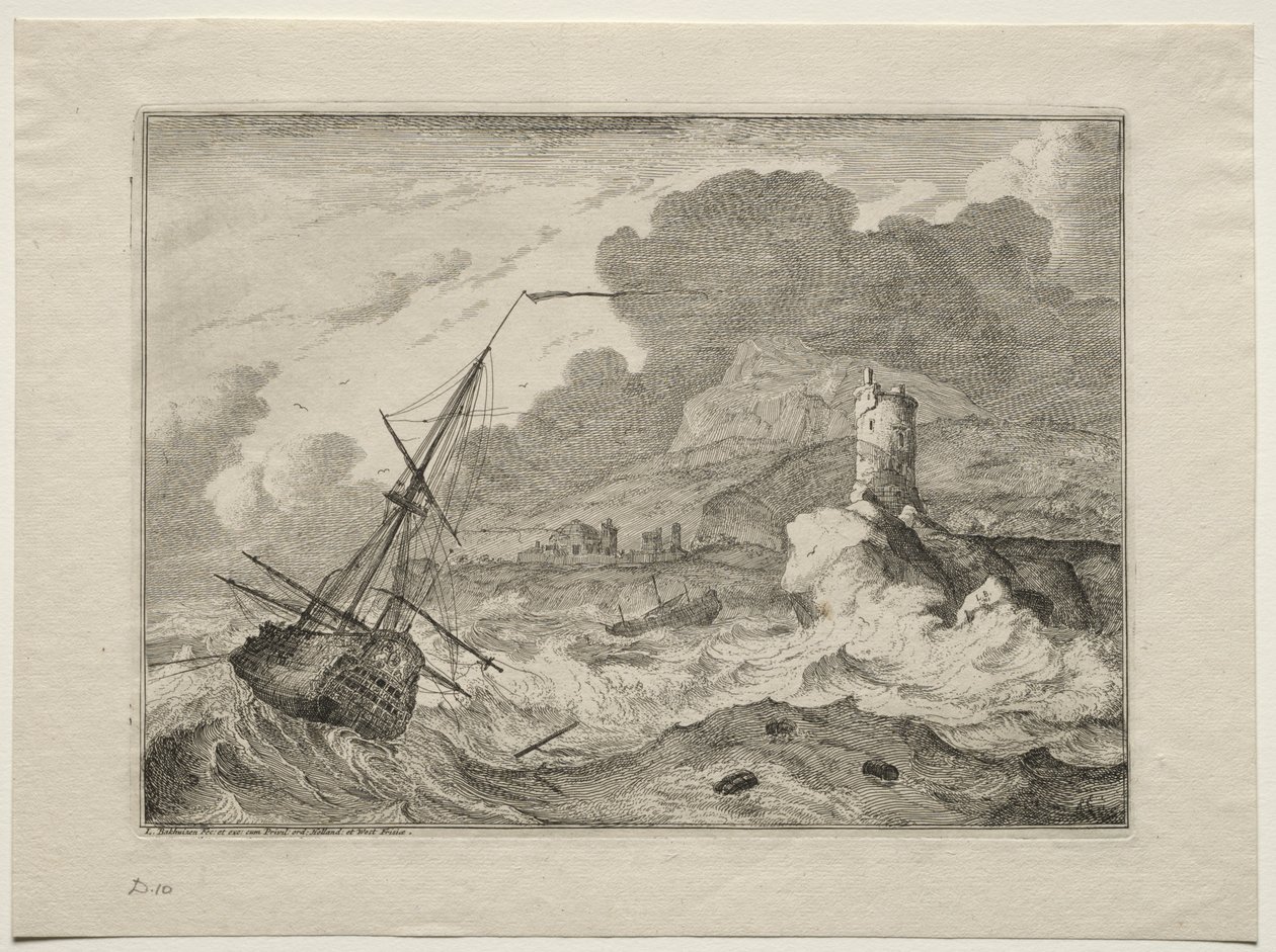 Storm til sjøs, 1701. av Ludolf Backhuysen