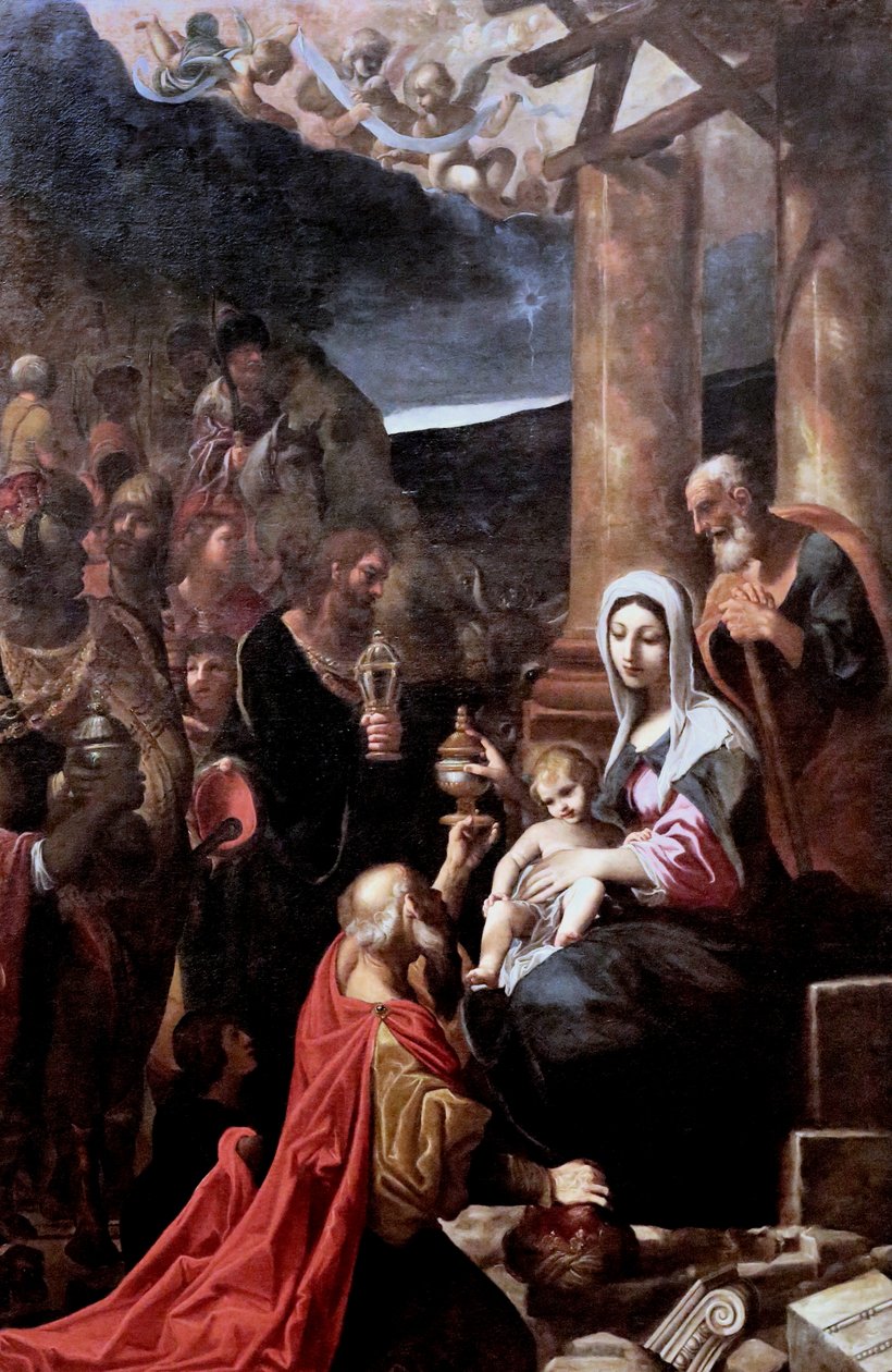 Tilbedelse av magiene av Ludovico Carracci
